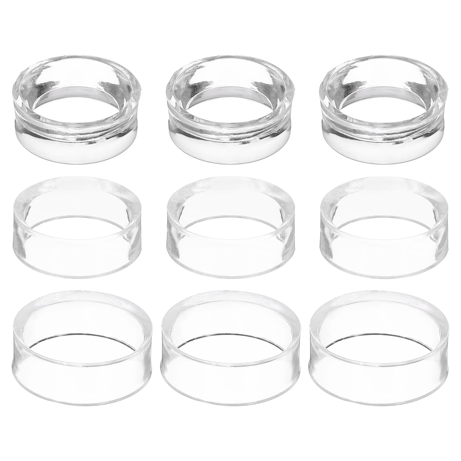 PATIKIL 1.7"/1.2"/0.6" Round Baseball Stand, 9 Pcs Acrylic Sphere Holder Crystal Sphere Holder Clear Ball Display Stands for Golf Ball Softball Marbles Collections Crystal Balls