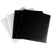 Kamrexi 4PCS Upgraded Carbon Fiber and Coarse Pad Replacement Filters, Compatible with Pondmaster Danner 12202, Black and White, Size 12 * 12 Inches