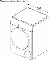Bosch Series 4 Heat Pump Tumble Dryer 8 kg Freestanding White view 8