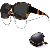 VANLINKER Polarized Fit Over Sunglasses for Men Women Foldable Lightweight Trendy Oversized Square Sun glasses VL9894