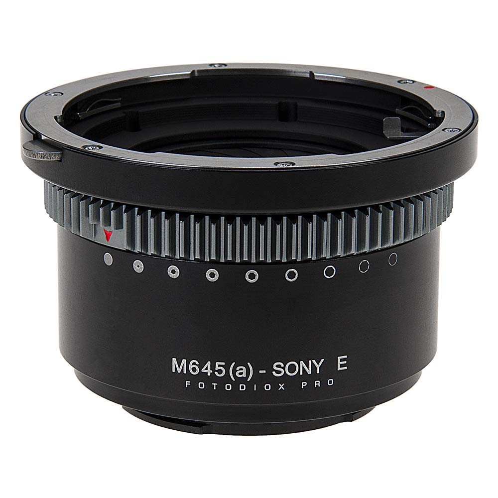 Fotodiox Pro Iris Lens Mount Adapter Compatible with Mamiya 645 (M645) Mount AF/AF-D Lenses to Sony E-mount Cameras