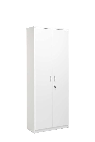Avanti Trendstore - Keran - Mehrzweckschrank mit 2 Türen und 4 Einlegeböden, abschließbar und in 2 verfügbar. Maße 74x188x35 