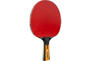 JOOLA Carbon Control Performance Ping Pong Paddles - Ergonomic Grip Handle & Vibration Control - ITTF Approved - Professional Ping Pong Paddle for Advanced Playability - Table Tennis Racket - Red