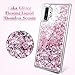 Caka Case for Galaxy Note 10 Plus Glitter Case Liquid Bling Luxury Fashion Flowing Floating Sparkle Shining Glitter Soft TPU Clear Women Girls Case for Samsung Galaxy Note 10+ Plus 5G (Rose Gold)