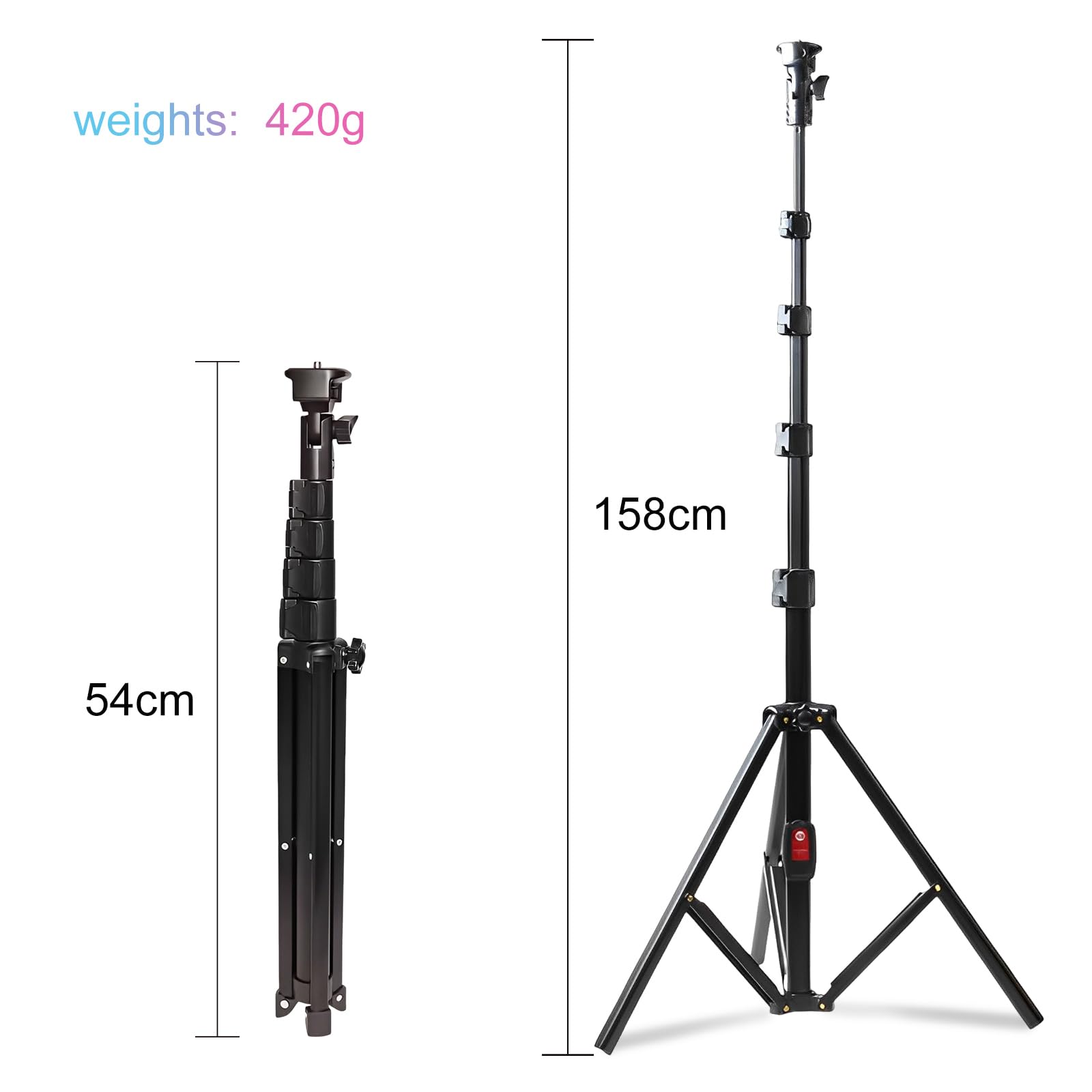 Condition photo showing New/Like New for all-in-one extendable phone tripod & selfie stick, lightweight portable camera tripod stand compatib
