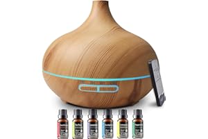 Large Capacity Essential Oil Diffuser,550ml Humidifier for Home Decor,7 Color LED Light with Waterless Auto-Off for Yoga Gym 