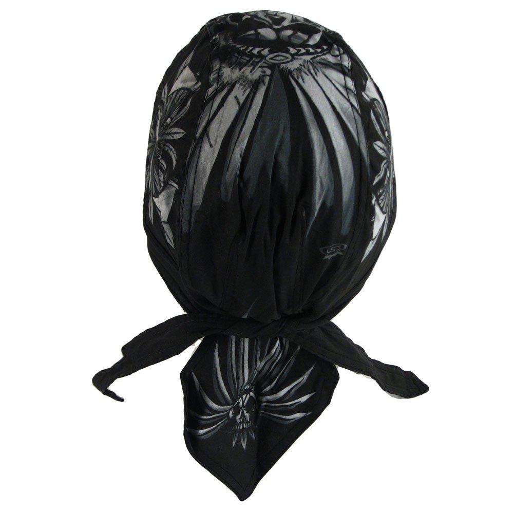 fitted bandana du rag scarf wrap headwrap tribal skull