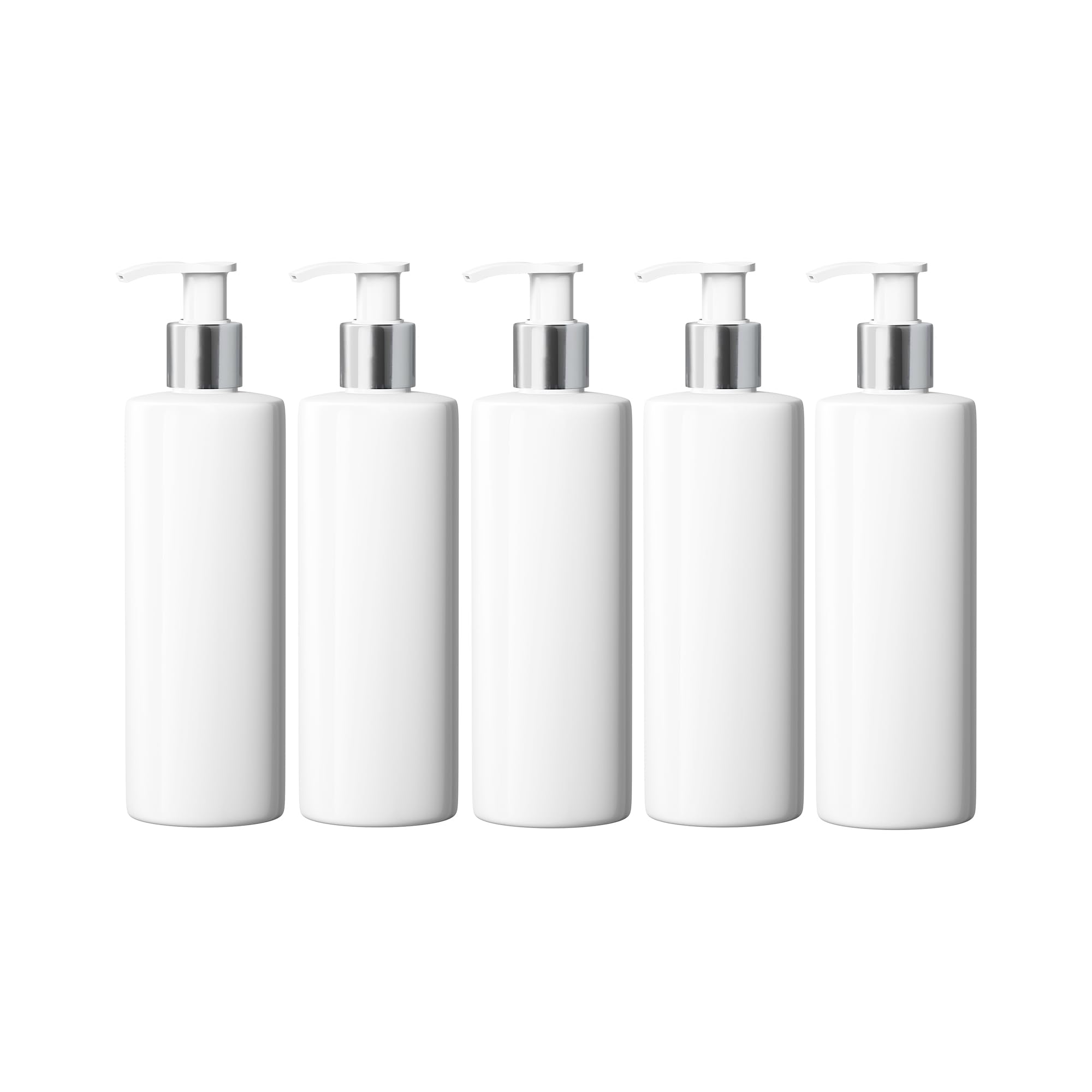 Mrs Hinch Customisable DIY Refillable Silver/White Lotion Pump - 500ml PET Plastic Bottle
