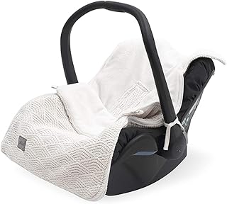 Jollein 025-811-65287 Fußsack für Babyschale River knit cream white