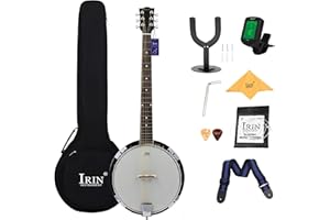 Generic 6 String Banjo Stringed Musical Instrument, Banjo Beginner Kit with Carry Bag for Performance