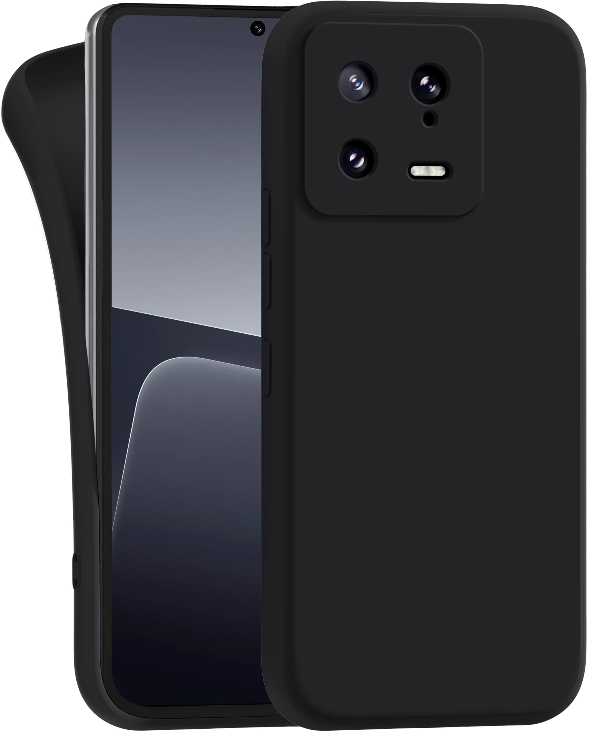 MyGadget Case for Xiaomi 13 5G - Cover Ultra Thin TPU - Soft Touch Rubber & Anti-Scratch Shell - Flexible Silicone - Matte Black