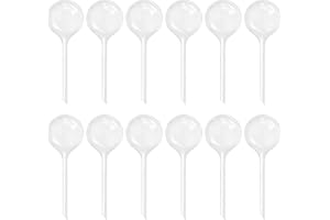 Cmaqpw 12 PCS Large Plastic Self-Watering Bulbs,Clear Watering Globes,Plant Watering Globes for Plants,Graden,Flowers Flowerpot
