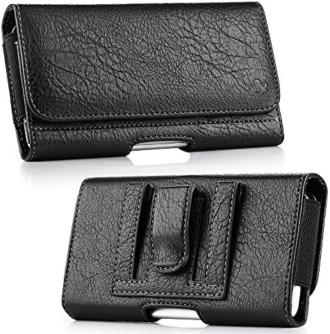 Samsung Galaxy S8 Plus Leather Belt Case TENETECH 【Black-#23】Leather Pouch Case with Belt Clip for Samsung Galaxy S8 Plus Galaxy A9 Pro Mega 6.3 I9200 ZTE MAX XL / N9560 ZTE Sony Huawei Mate 8 P8