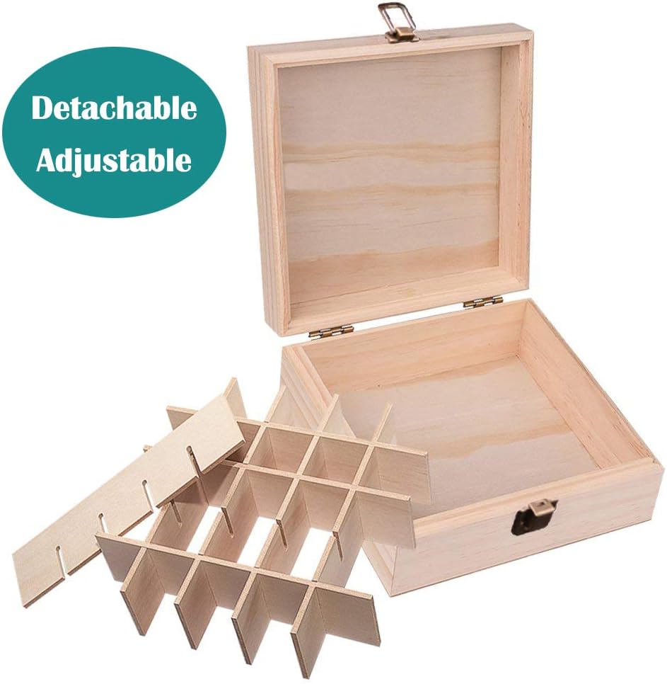 RoseFlower Wooden Essential Oil Storage Box Home Fragrance Carrier Case, Holds 25 Bottles for 5, 10, 15ml - Image 3