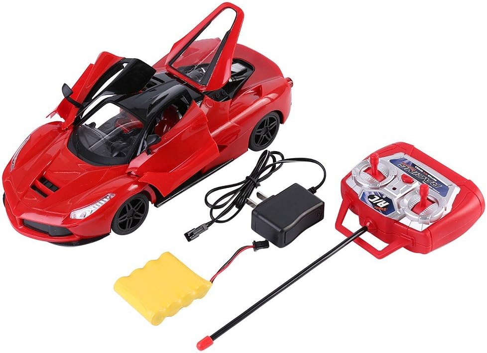 XmasToys Red RC Sports Car Convertibles Fast Furious Classic Scale 1:16 Sound Flash Light