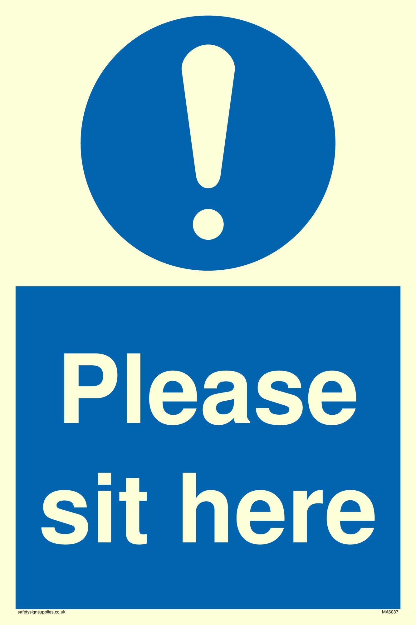 Please sit here