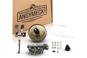 ANGYMECK PBUJ7486D 8" Dual Power Brake Booster Conversion Kit For 1974-1986 CJ7 & CJ5 Jeep Booster Conversion Kit Disc/Drum or Drum/Drum