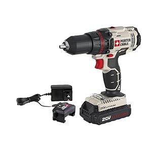 PORTER-CABLE 20V MAX Cordless Drill/Driver Kit, 1/2-Inch (PCC601LA)