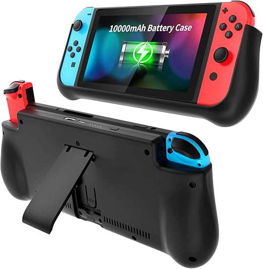 Amazon Nintendo Switch バッテリーチャージャー ケース mah任天堂スイッチ モバイルバッテリー 充電スタンド 高さ調節可能 折り畳み式 充電 ドック バックアップバッテリー パック急速充電対応 持ち歩き スタンド式 周辺機器 アクセサリ