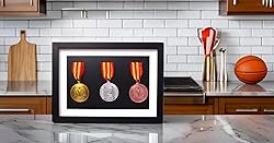 Solid Wood Medal Box,Wooden Display Case for Medals