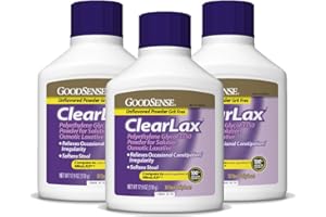 GOODSENSE Good Sense ClearLax, Polyethylene Glycol 3350 Powder for Solution, Osmotic Laxative, 53.7 Oz, Pack of 3