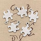 30pcs Charms Jigsaw Puzzle Piece Autism Awareness 20x14mm Antique Making Vintage Tibetan Silver Zinc Alloy Pendant