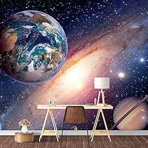 Wall Mural Galaxy Removable Wallpaper Wall Sticker for Bedroom Living Room - 66x96 inches