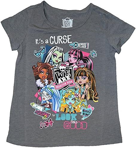 Monster High "It's A Curse To Look This Good" Girls Tee (L (14/16))