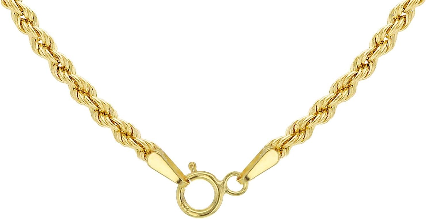 14 carat, 585 gold cord chain, yellow gold, unisex, 2 mm wide