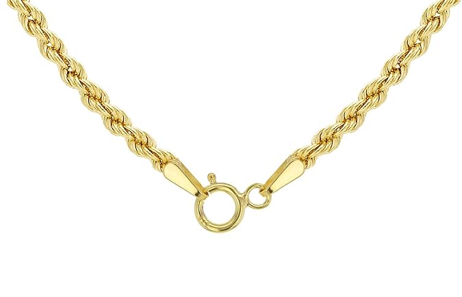 14 Karat / 585 Gold Kordelkette Gelbgold Unisex - 2 mm. Breit - Länge wählbar