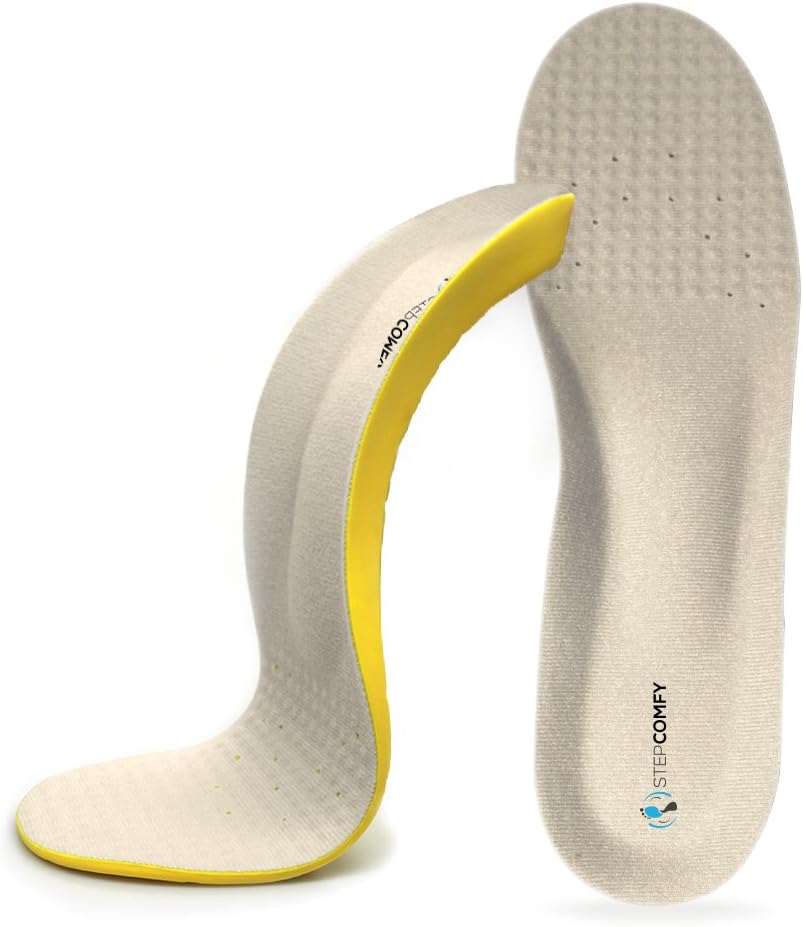 Stepcomfy Memory Foam Insoles Pressure Relief Neutral Insoles- 0.5inch Height Increase Elevator Insoles for Everyday Life, and Work-Comfort & Energy Insoles with Metatarsal Support,Men(8-12)