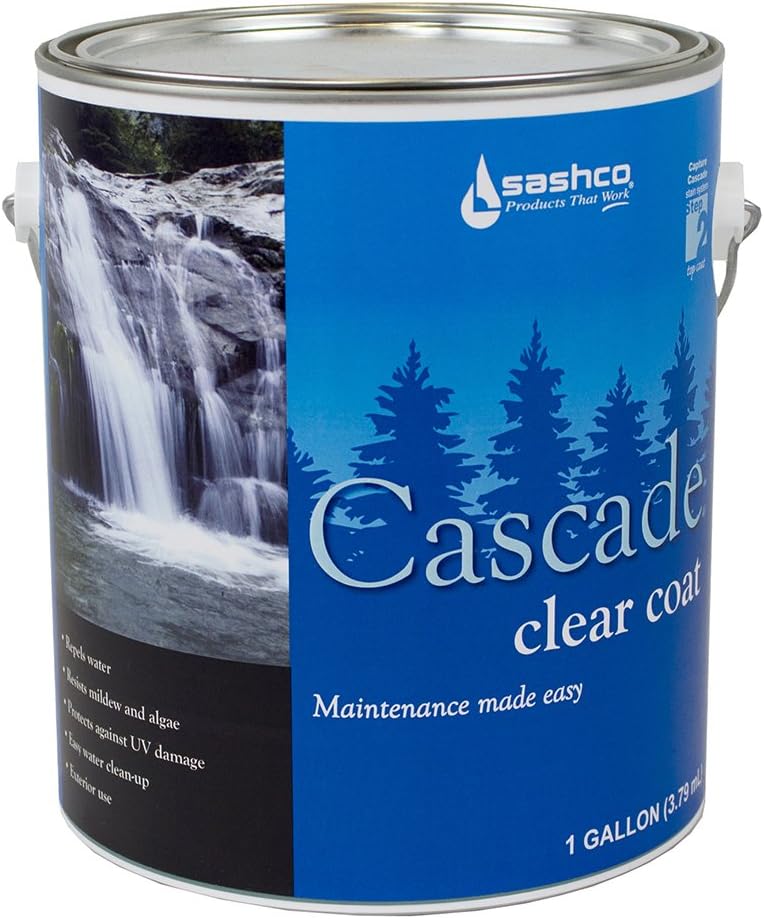 Sashco CAS1CL Clear Cascade Exterior Weather Repellent, 1 gal Can
