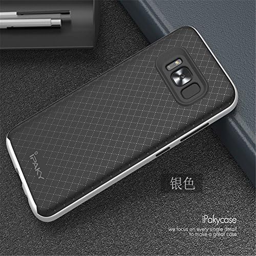 Samsung Galaxy S8 Plus Case, LWGON Slim Fit Hybrid Bumper Silicone Back Case for Samsung Galaxy S8 Plus(Hybrid silver)