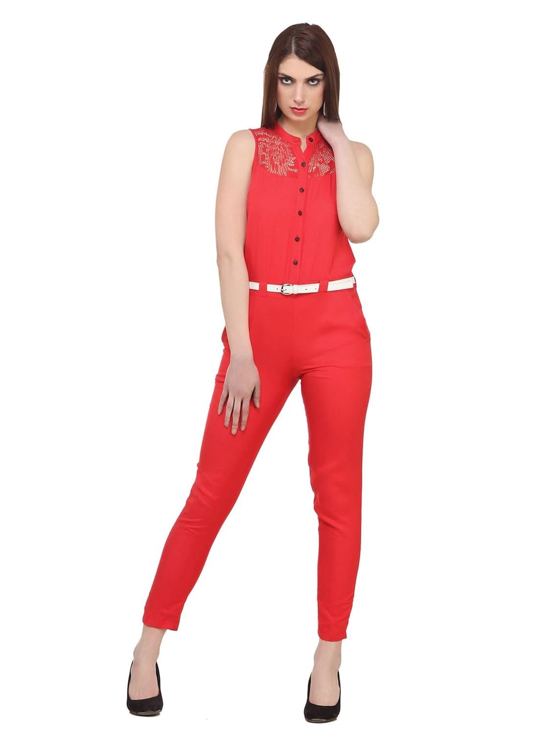cottinfab solid women's jumpsuit
