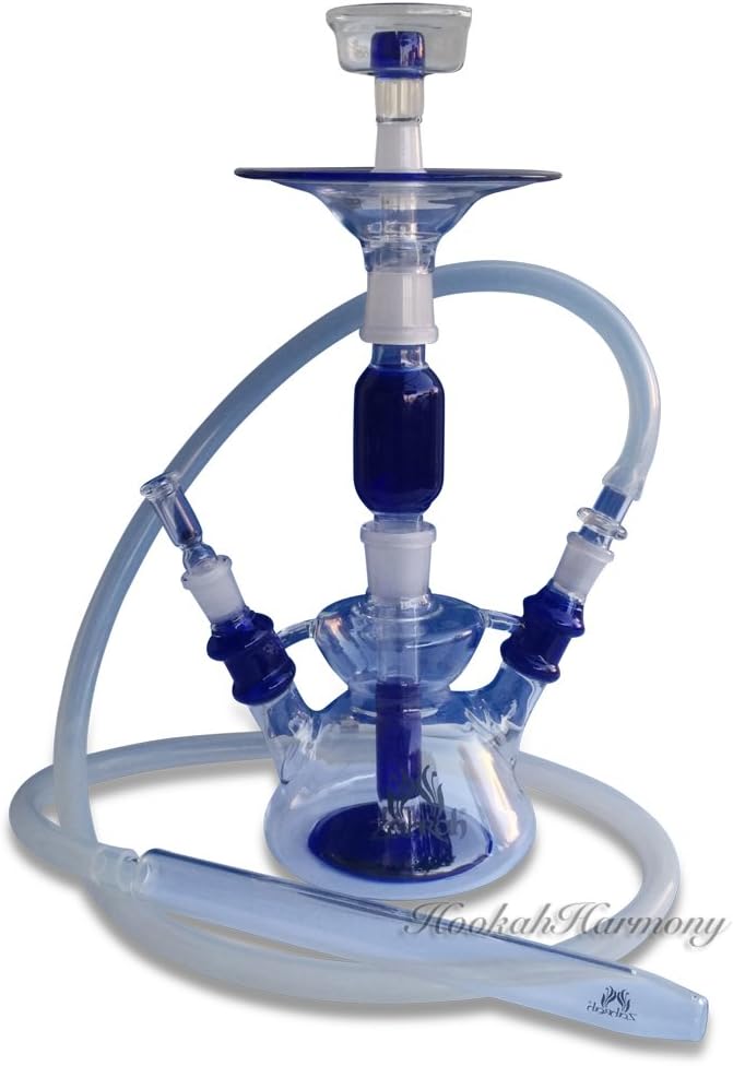 Zahrah All Glass Hookah With Case BLUE Shisha