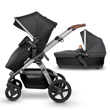 double pram with bassinet
