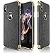 LOHASIC Leather Case for iPhone Xs Max, Luxury Slim Flexible Soft Full Body Grip Bumper Protective Cover Cases - Black