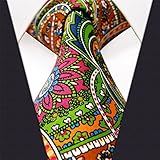 Shlax & Wing Neckties Ties Paisley Multi-color Silk Printed Wedding
