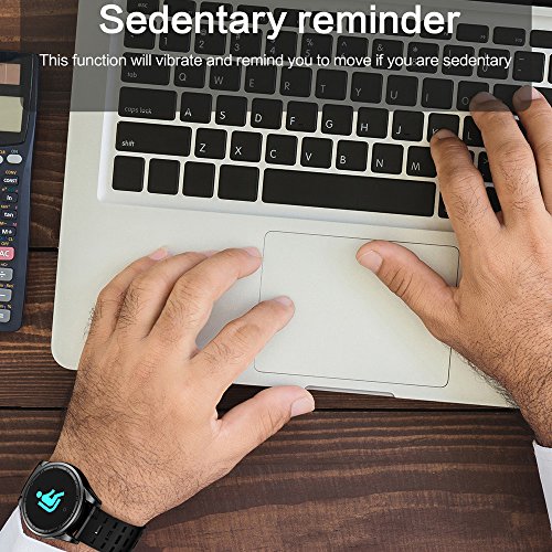 Waterproof Watch for Boys, Smart Watch Heart Rate Pedometer Outdooor R13S Bracelet Watch Multiple Fitness Modes Exercise Anti-Lost Alert (Black) - Thumbnail 5