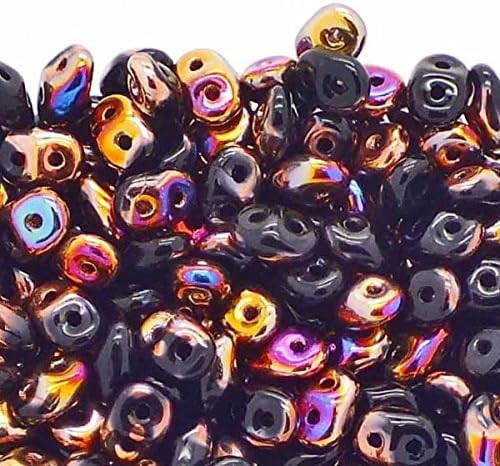 SuperDuo Matubo SuperDuo Czech Beads 2.5x5mm - Jet Sliperit - 10g
