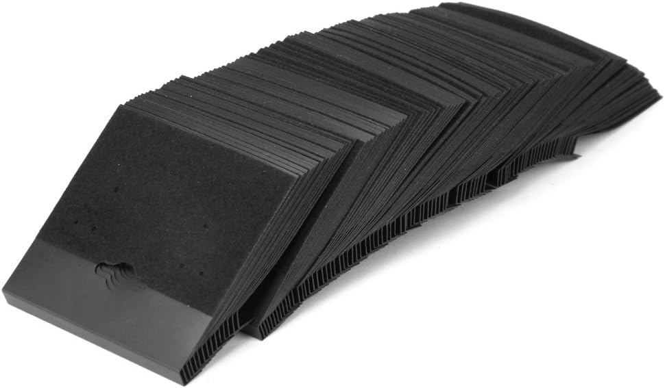 AnleoEarring Display Hang Cards Black Flocked 2 X 2 Inch (100)