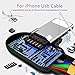 Made for The Game Connecting Cable for Apple- 6 ft 1800mm Length 2A Current 90 Degree USB AM Reversible Cool Working Indicator Designed for Apple iPhone Ipad Charger