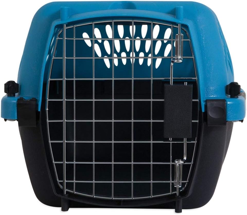Petmate Aspen Pet Porter Heavy-Duty Pet Carrier with Secure Lock, 9 Sizes, 13 Colors, Breeze/Black, UP TO 10 LBS : Hard Sided Pet Carriers : Pet Supplies