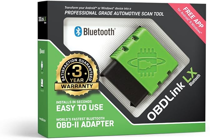 Obdlink Lx 427201 Scantool Bluetooth Professional Obd Ii Scan Tool For Android Windows Green Amazon Co Uk Car Motorbike