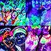 Ownest 6 Tubes UV Blacklight Glow Face & Body Paint Glow in The Dark Body Paint Face Paints -Safe, Washable and Non-Toxic,0.35 oz. Each Bottle