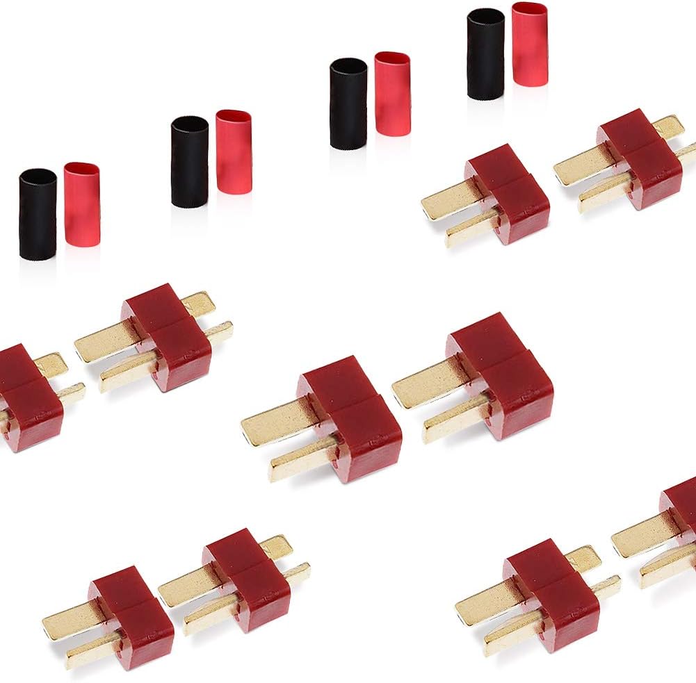 YIXISI 25 works T Male Female Plug Connectors Adapter, with 1m Heat Shrinkable Tube, T-Plug Connectors, Deans Ultra Plugs - Image 3