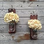 Tennessee Wicks Handcrafted Rustic Mason Jar Wall Sconce, Set of 2