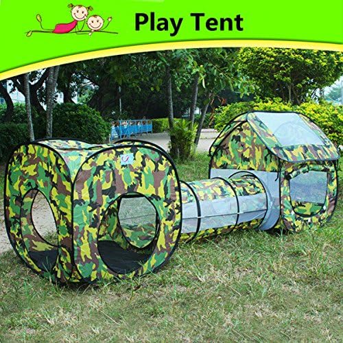 dipshop Kids Sports Outdoor Fun Lawn Camping Tent Playhouse Tunnel Crawl