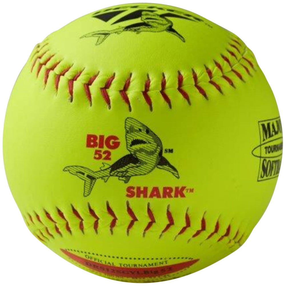 Decker ASA Red Shark Big 52 Slow Pitch Softball 6 Ball Pack