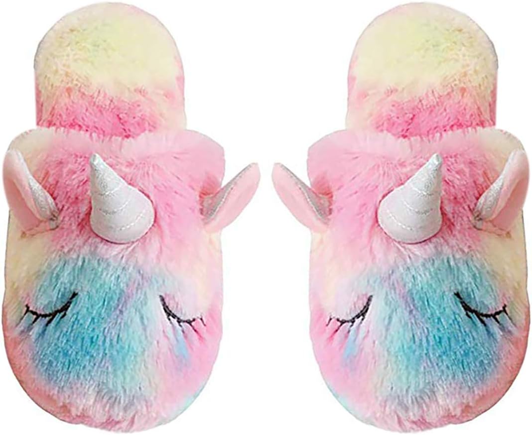 unicorn slippers rainbow